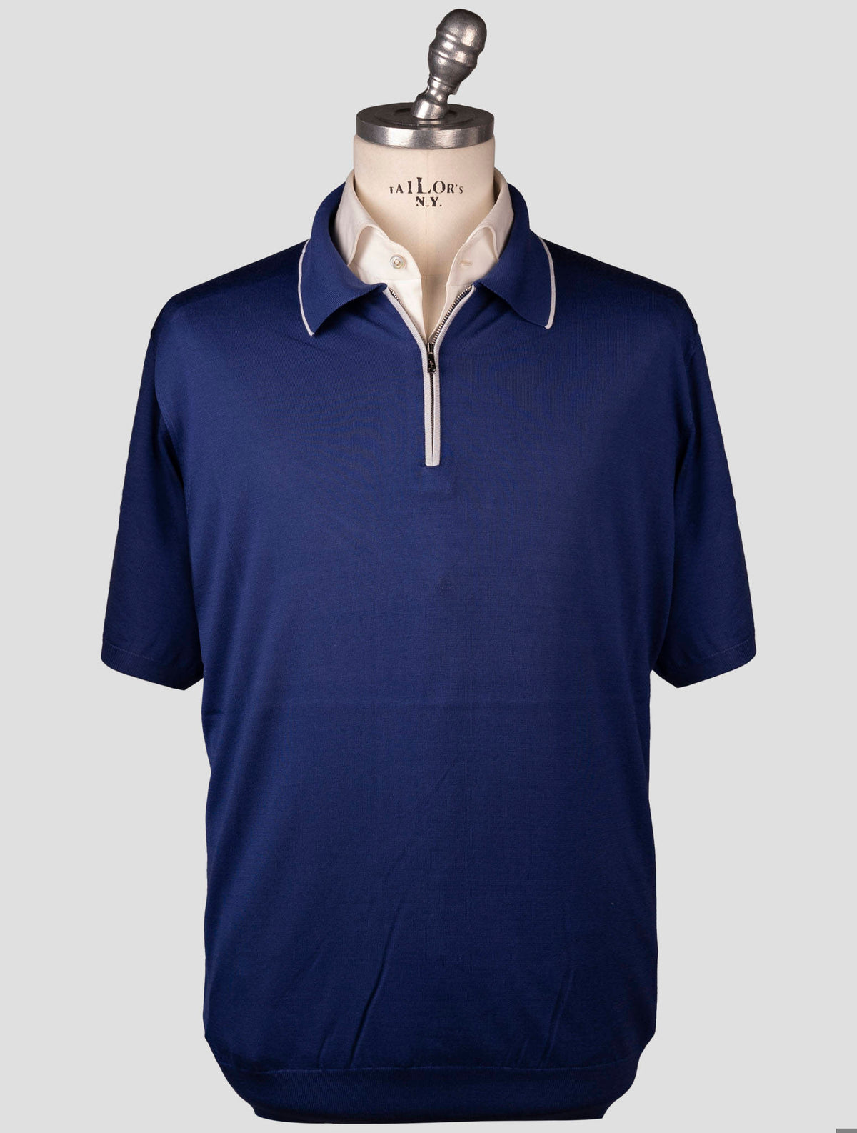 Fioroni Fioroni Blue Silk Polo Blue 000