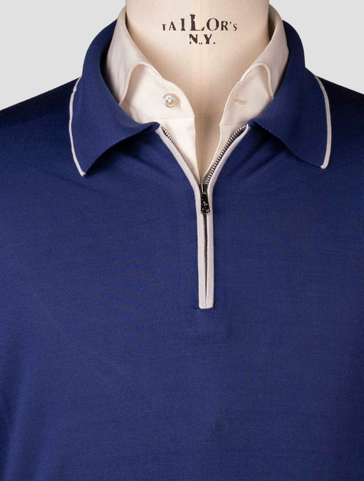 Fioroni Blue Silk Polo