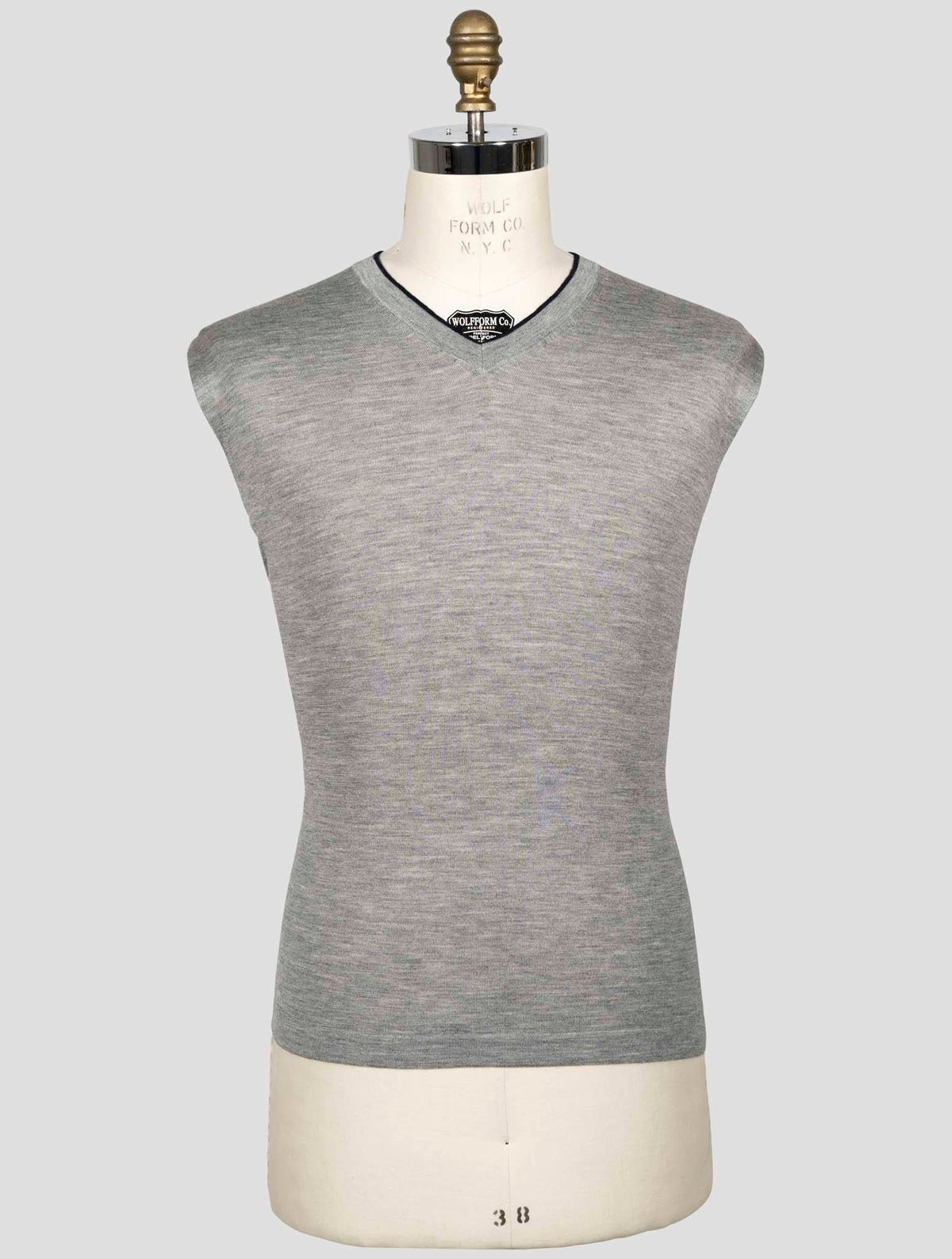 Fioroni Fioroni Gray Silk Cashmere Sweater V-Neck Gray 000