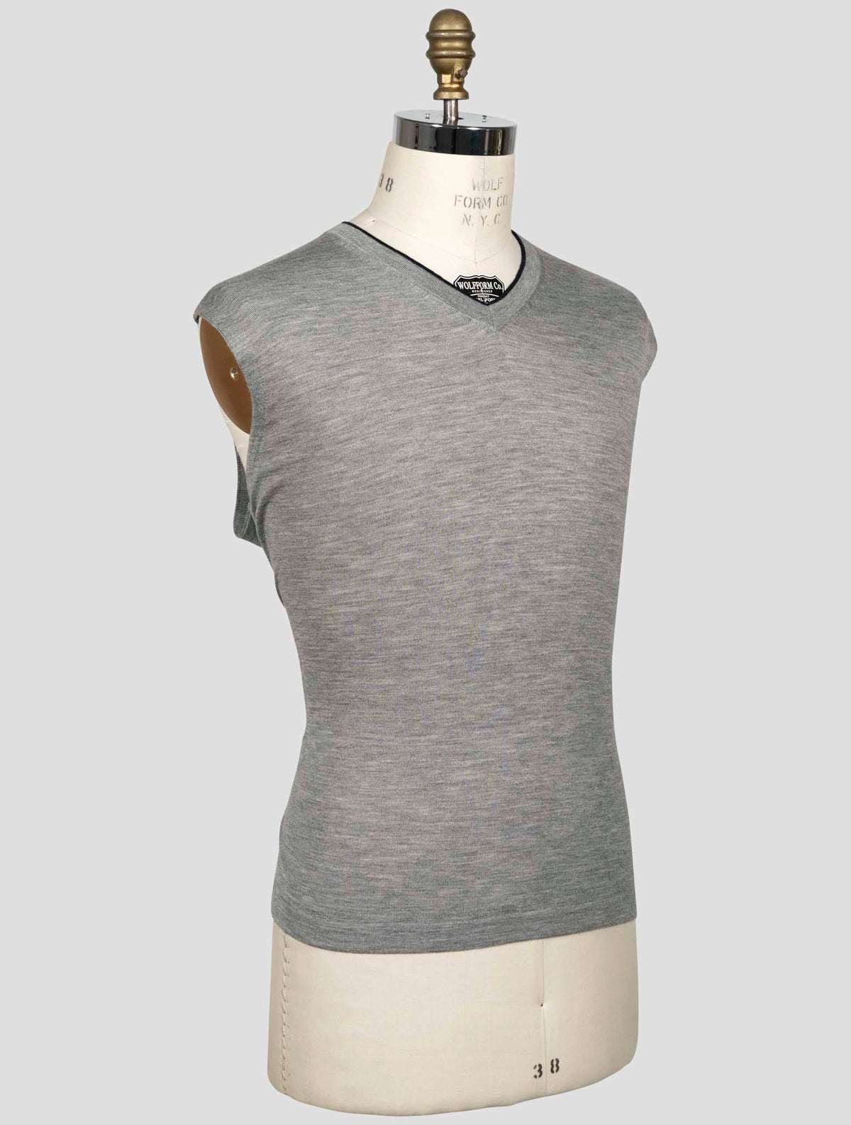 Fioroni Fioroni Gray Silk Cashmere Sweater V-Neck Gray 001