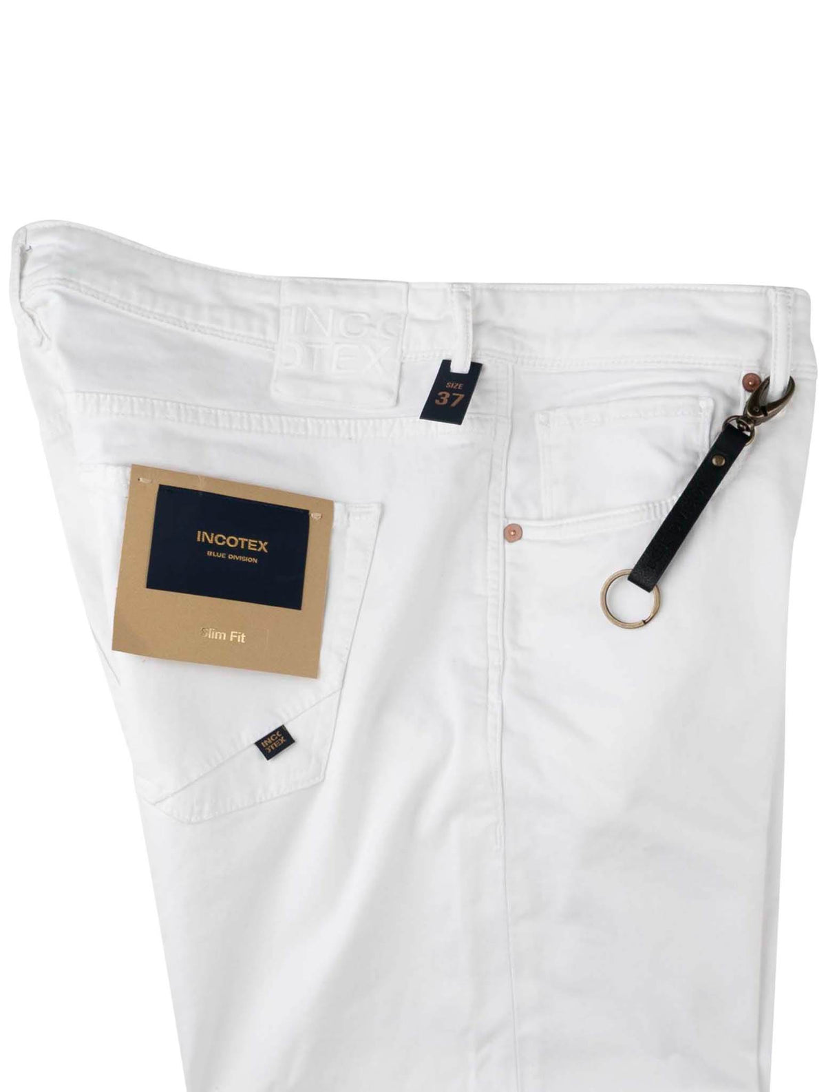 Incotex White Cotton Ea Jeans