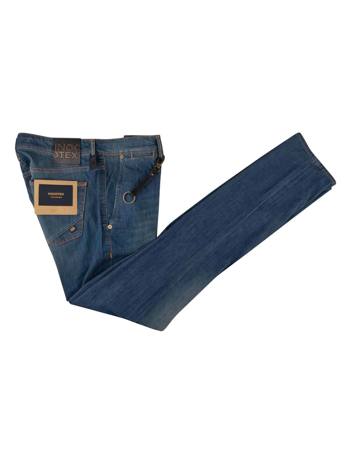 Incotex Blue Cotton Viscose Pl Ea Jeans