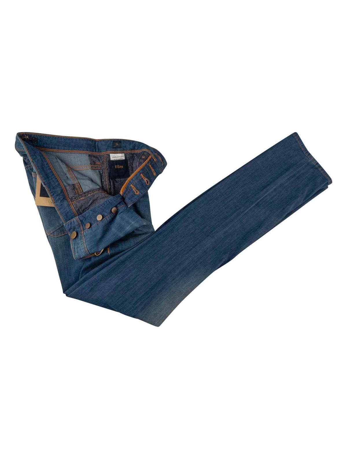 Incotex Incotex Blue Cotton Viscose Pl Ea Jeans Blue 001