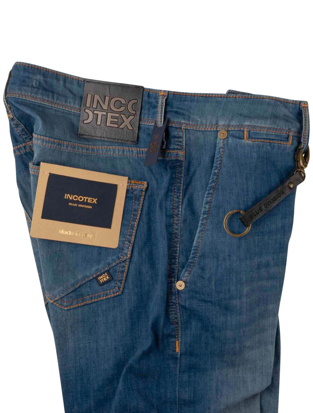 Incotex Blue Cotton Viscose Pl Ea Jeans