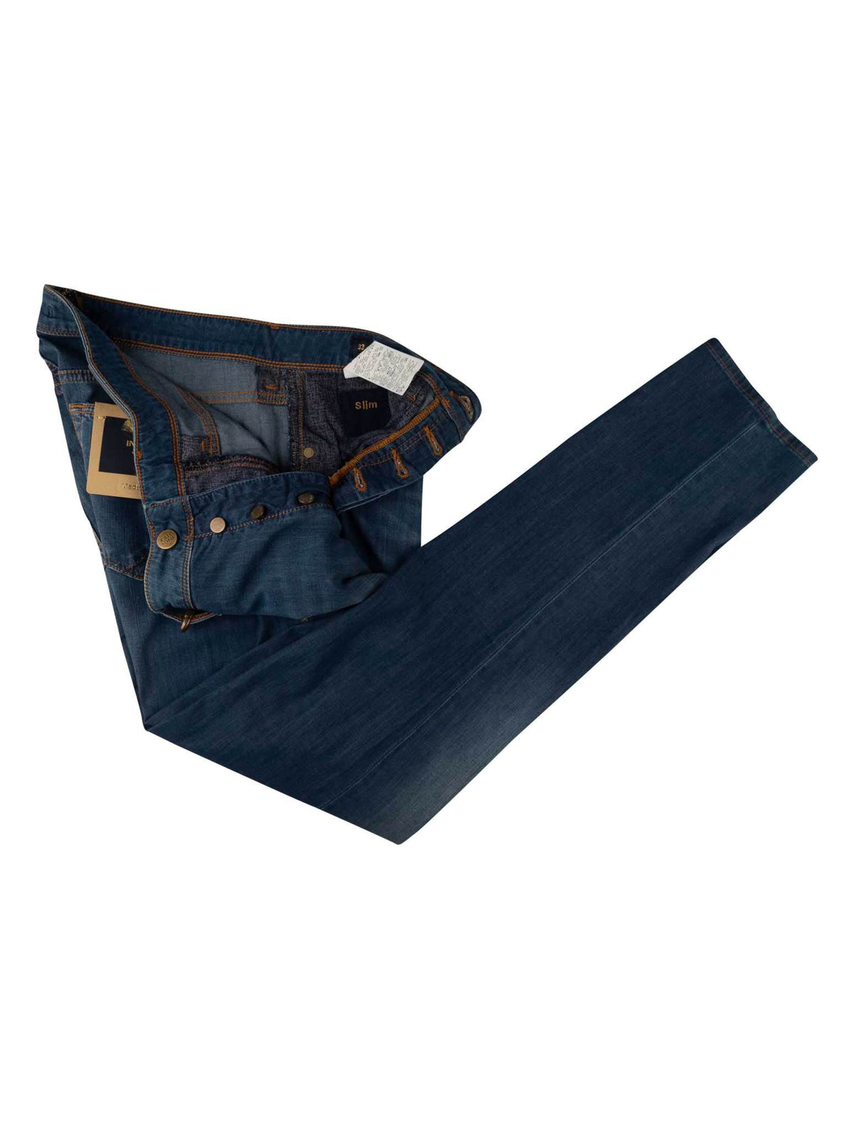 Incotex Incontex Blue Cotton Viscose Pl Ea Jeans Blue 001
