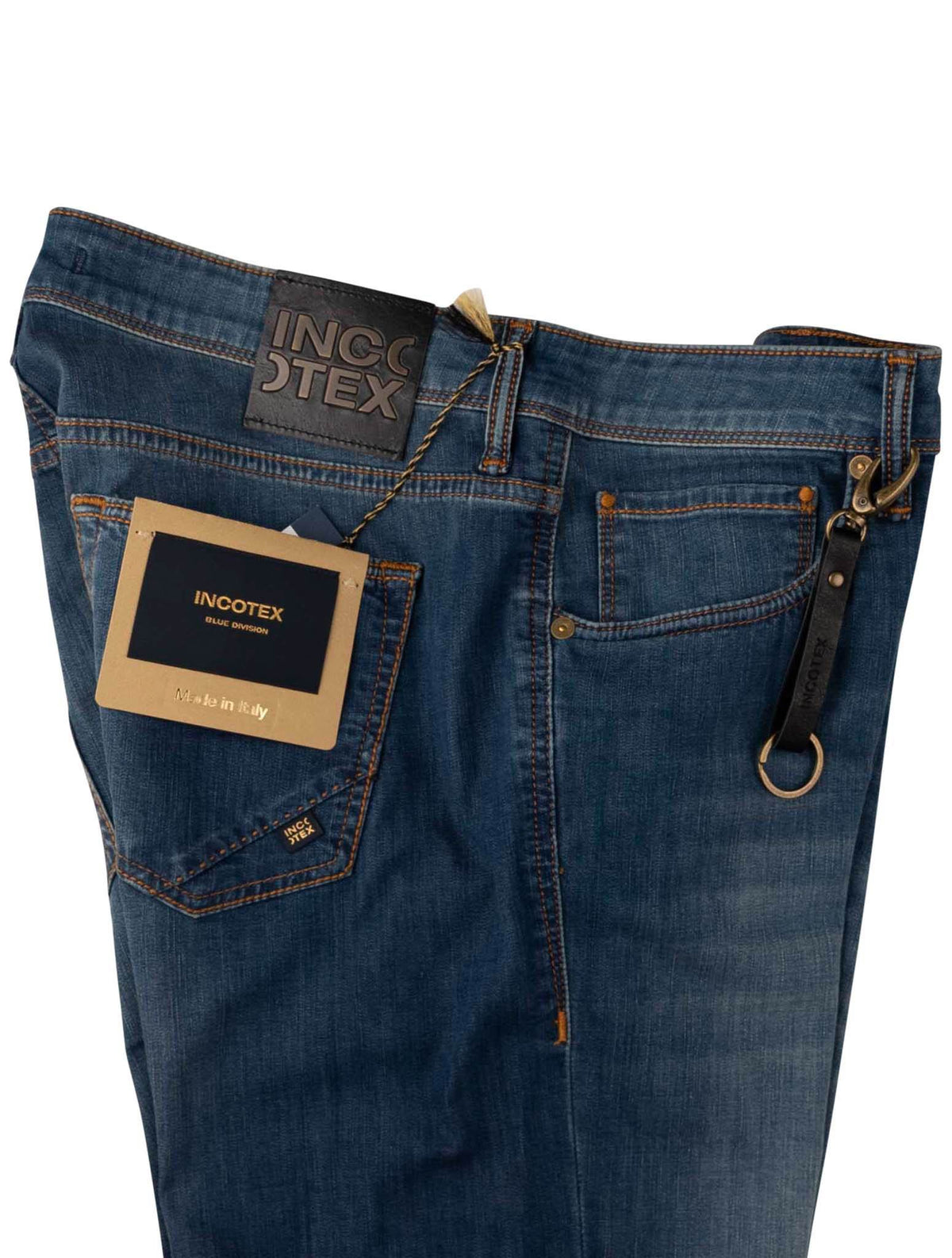 Incontex Blue Cotton Viscose Pl Ea Jeans