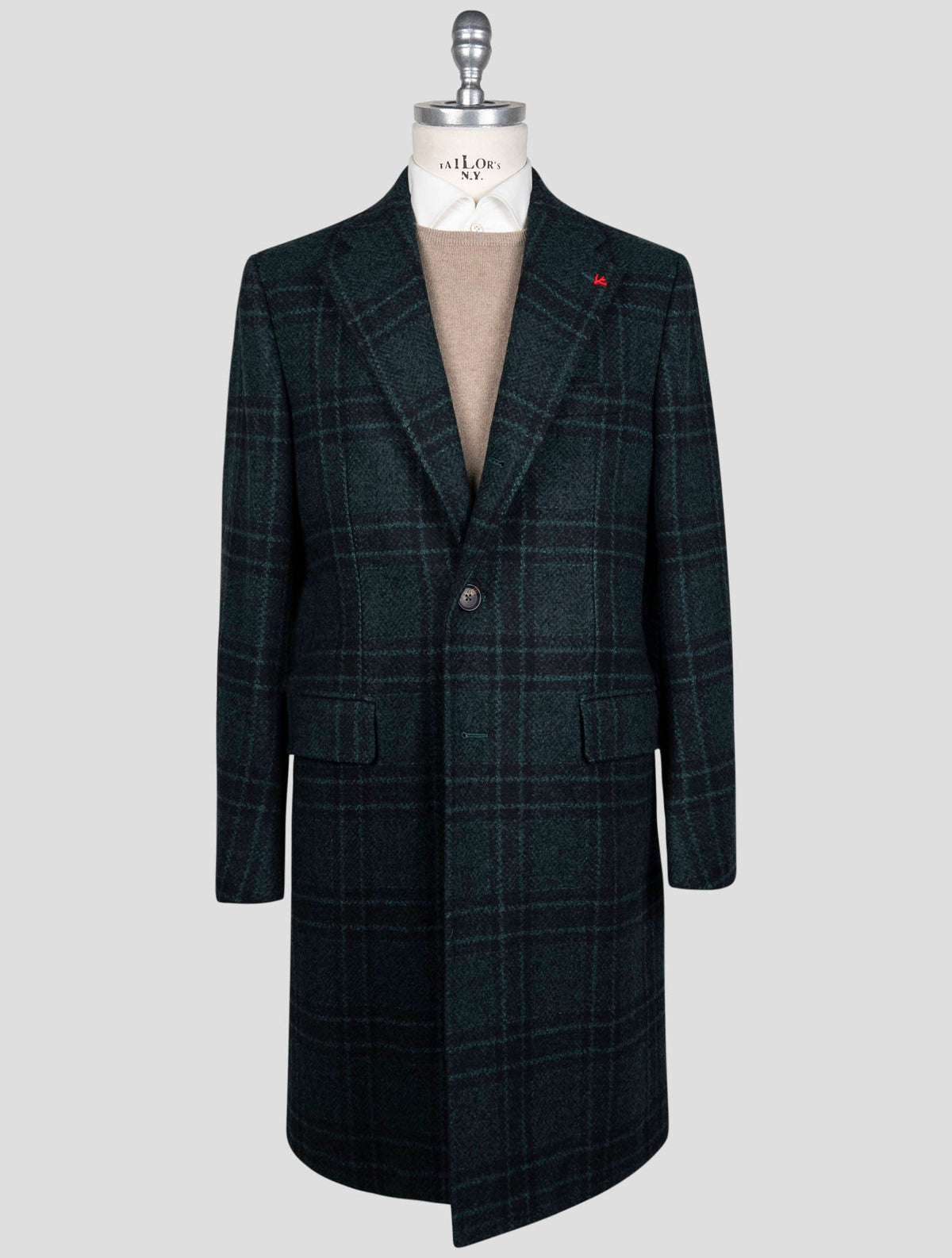 Isaia Isaia Green Wool Pa Overcoat Green 000
