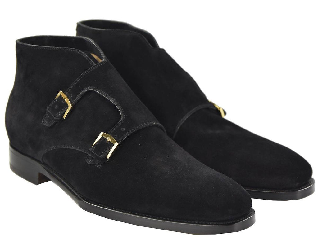 Kiton KITON Black Leather Suede Boots Black 000