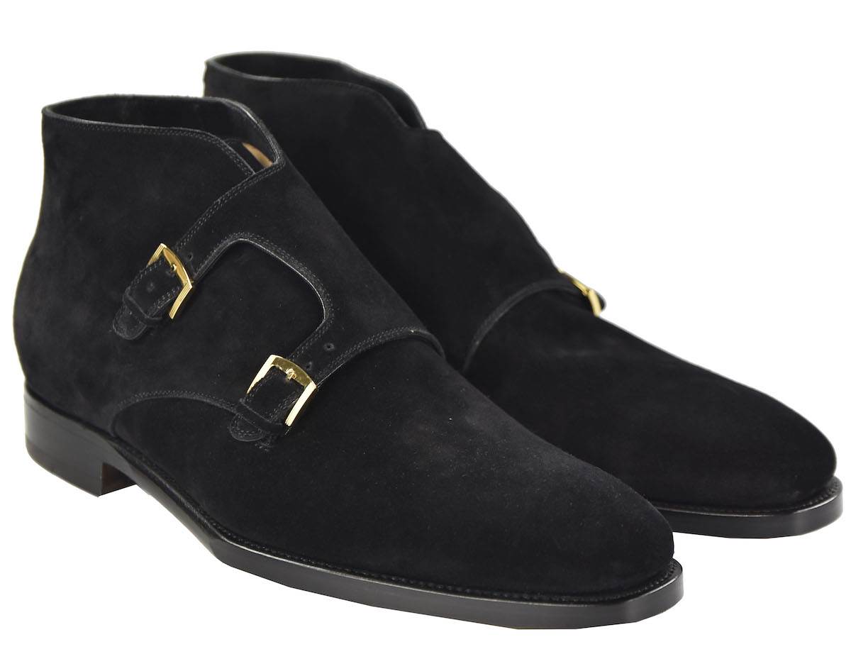 Kiton KITON Black Leather Suede Boots Black 000