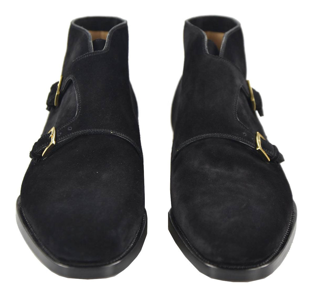 Kiton KITON Black Leather Suede Boots Black 001
