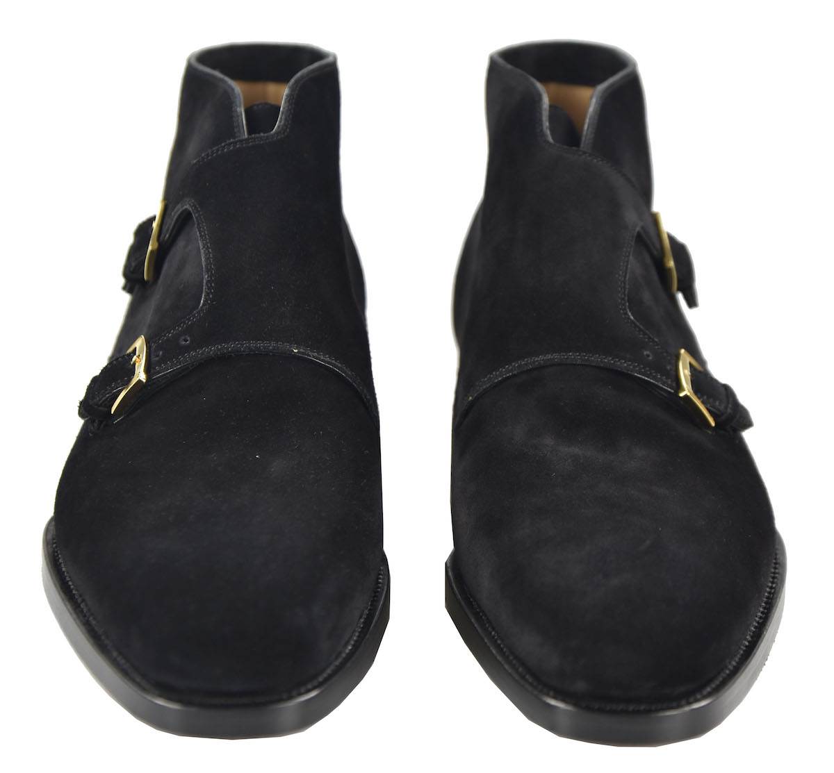 Kiton KITON Black Leather Suede Boots Black 001