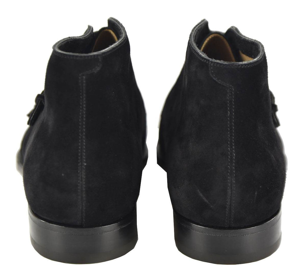 KITON Black Leather Suede Boots