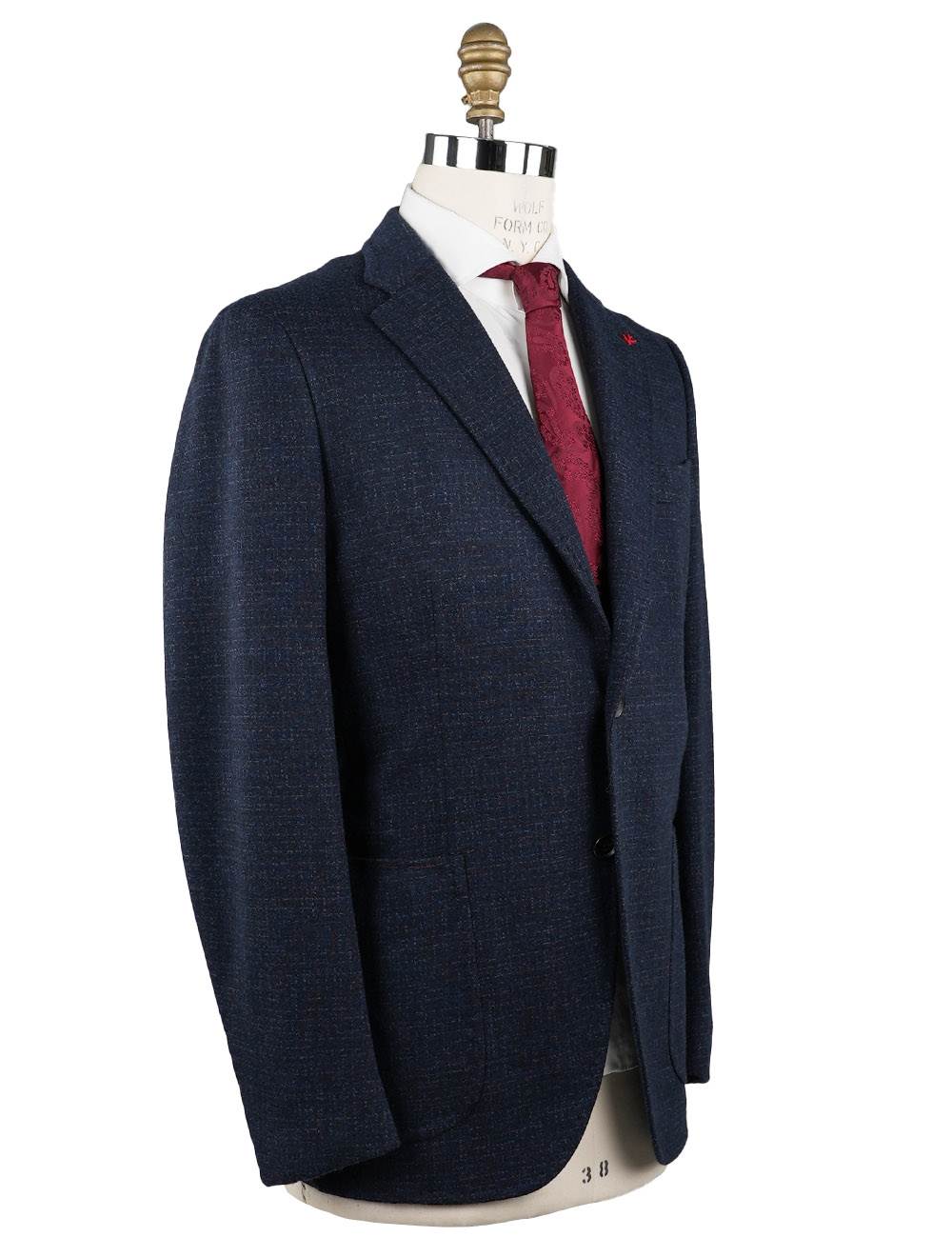 Isaia Isaia Blue Wool Blazer Blue 001