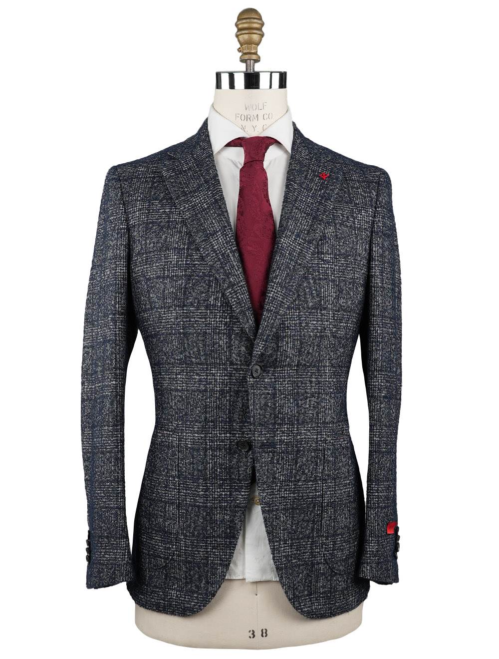 Isaia Multicolor Alpaca Wool Pa Blazer