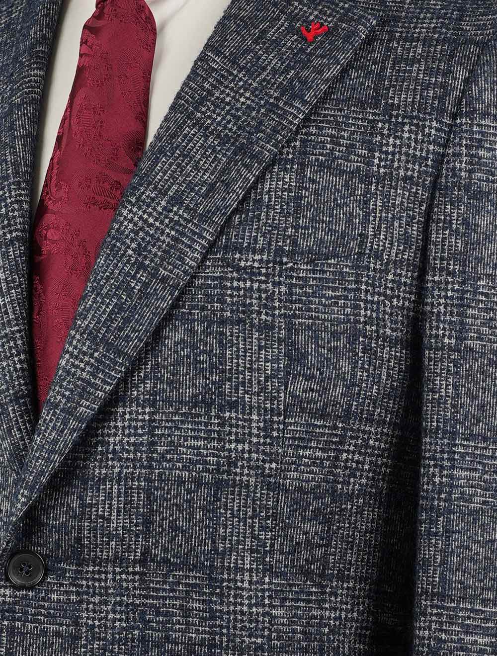 Isaia Multicolor Alpaca Wool Pa Blazer