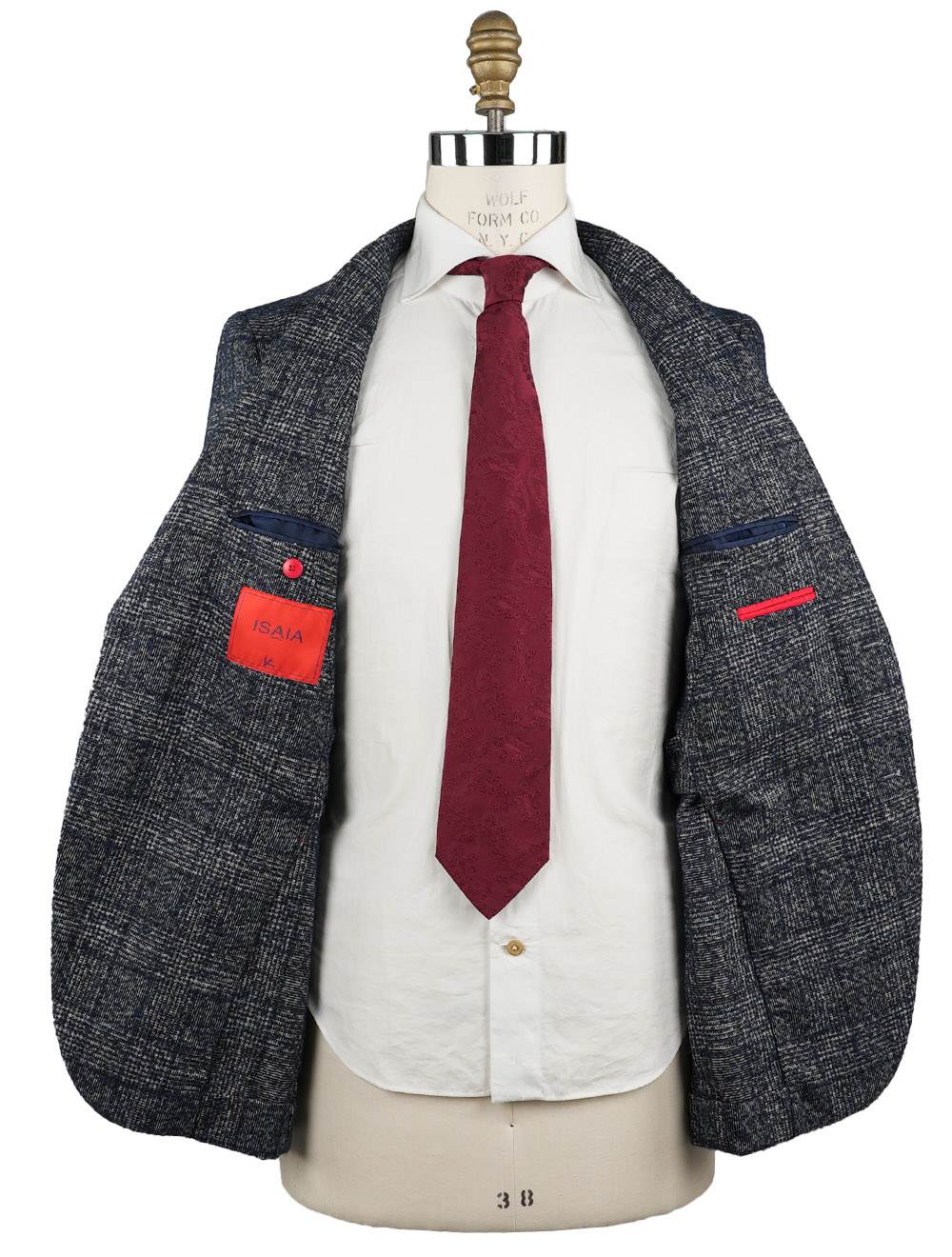 Isaia Multicolor Alpaca Wool Pa Blazer