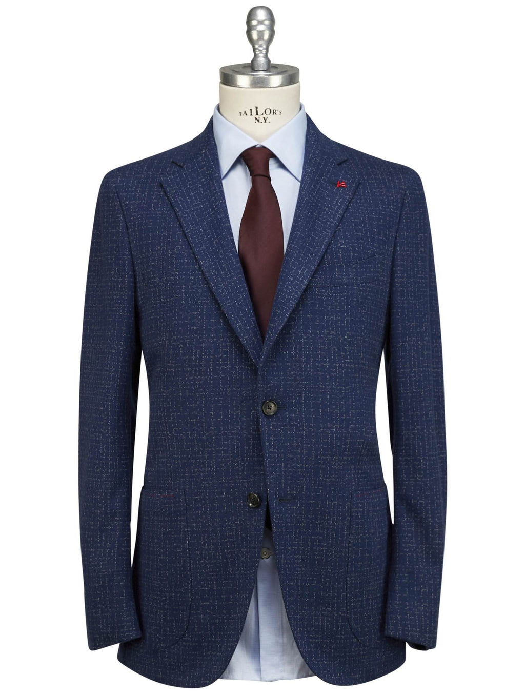 Isaia Isaia Blue Cotton Blazer Blue 000