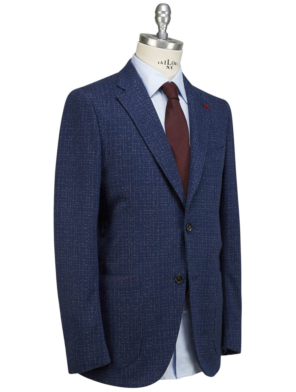Isaia Isaia Blue Cotton Blazer Blue 001
