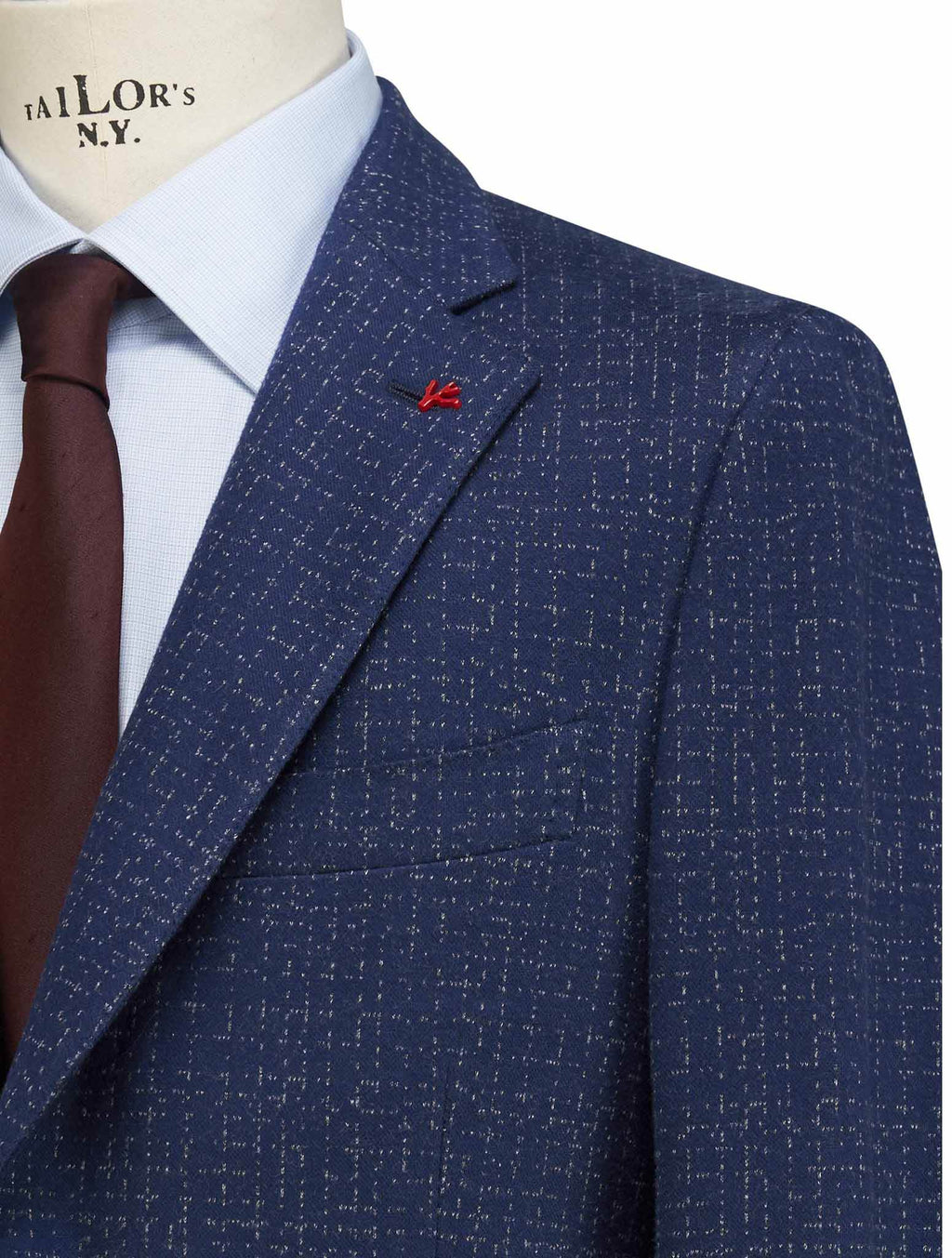 Isaia Blue Cotton Blazer