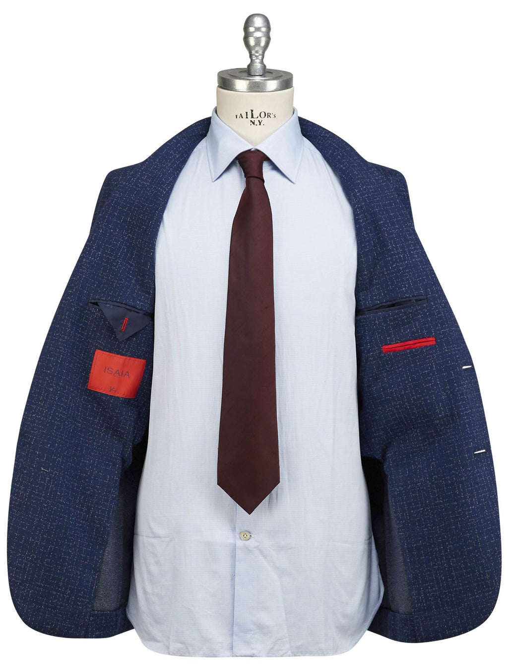 Isaia Blue Cotton Blazer