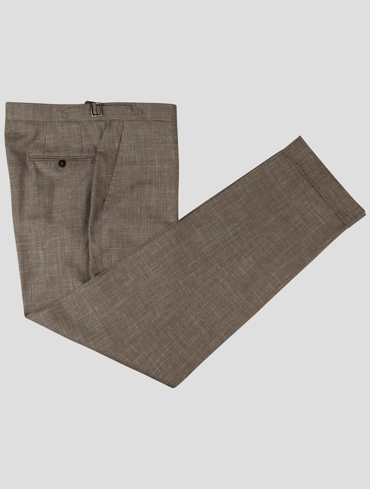 Isaia Gray Wool Silk Linen Pant