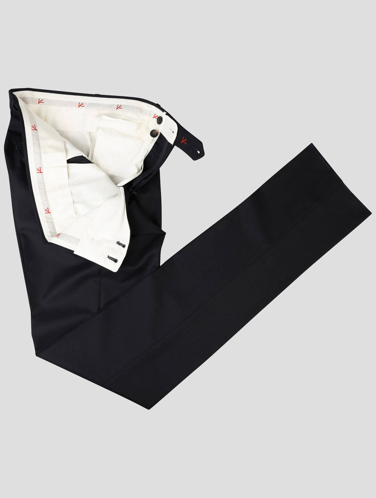 Isaia Isaia Dark Blue Wool Pant Dark Blue 001