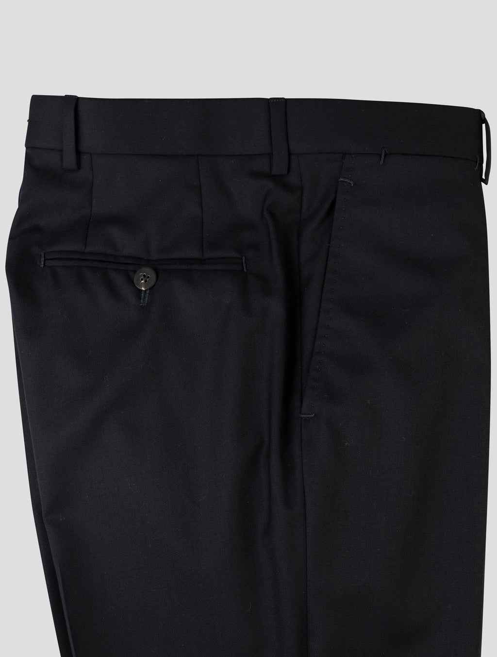 Isaia Dark Blue Wool Pant