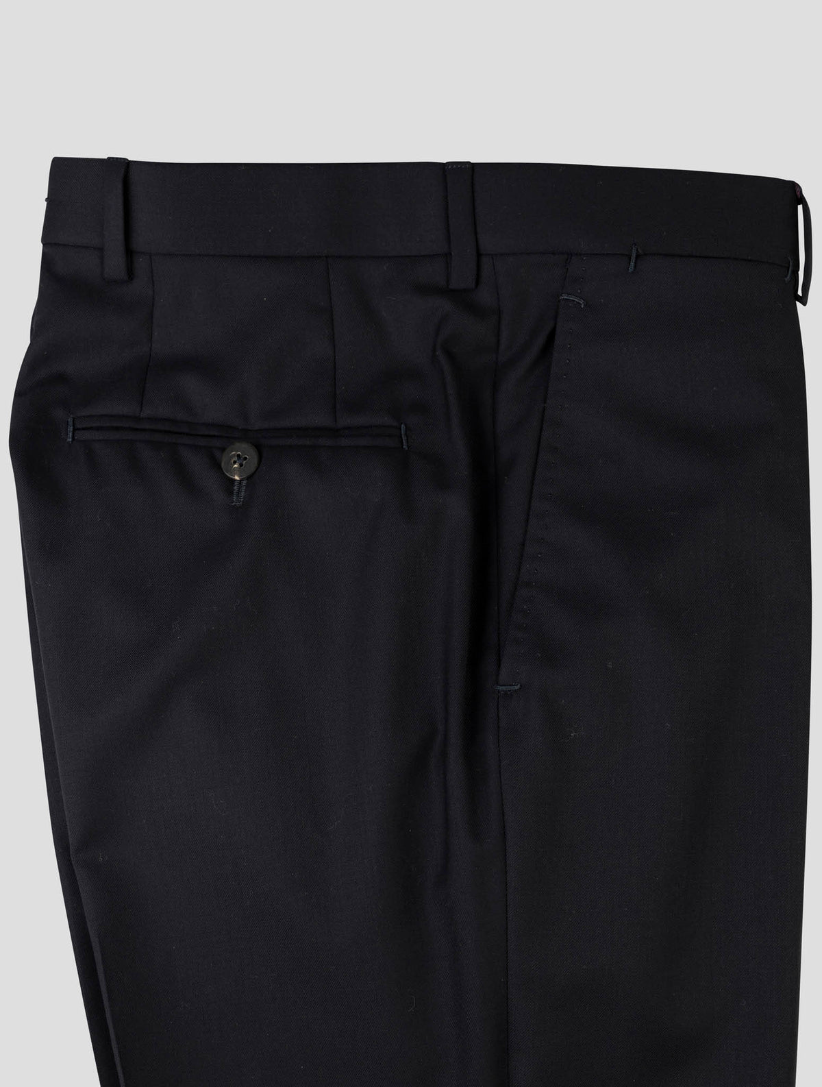 Isaia Dark Blue Wool Pant