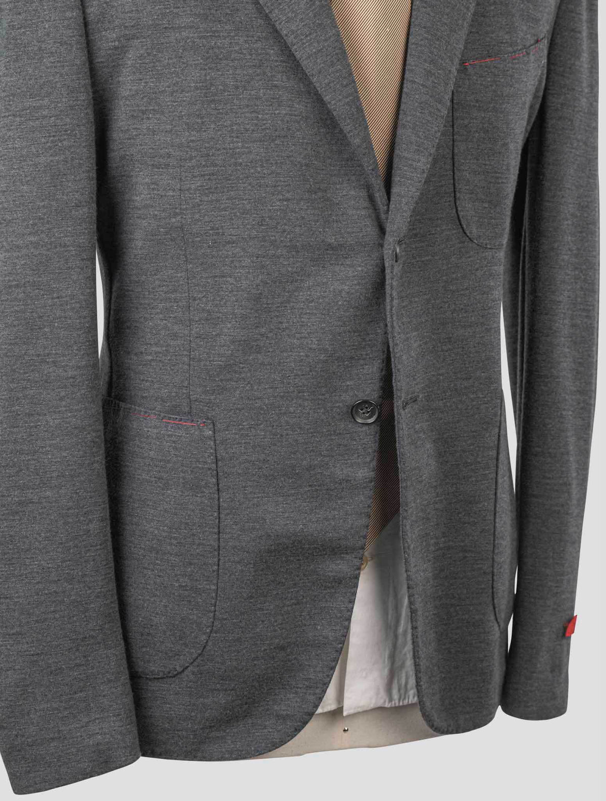 Isaia Gray Wool Pa Blazer
