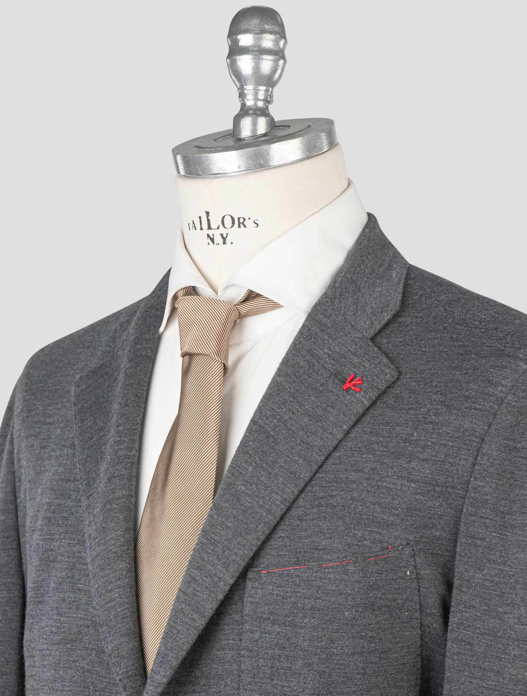 Isaia Gray Wool Pa Blazer