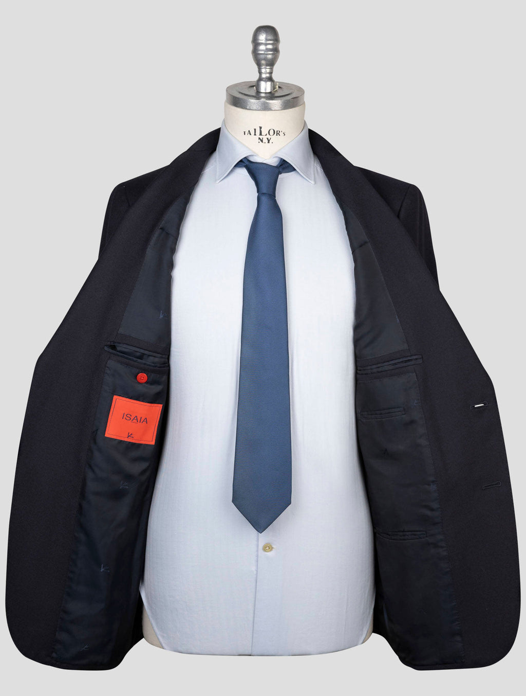 Isaia Blue Wool Suit