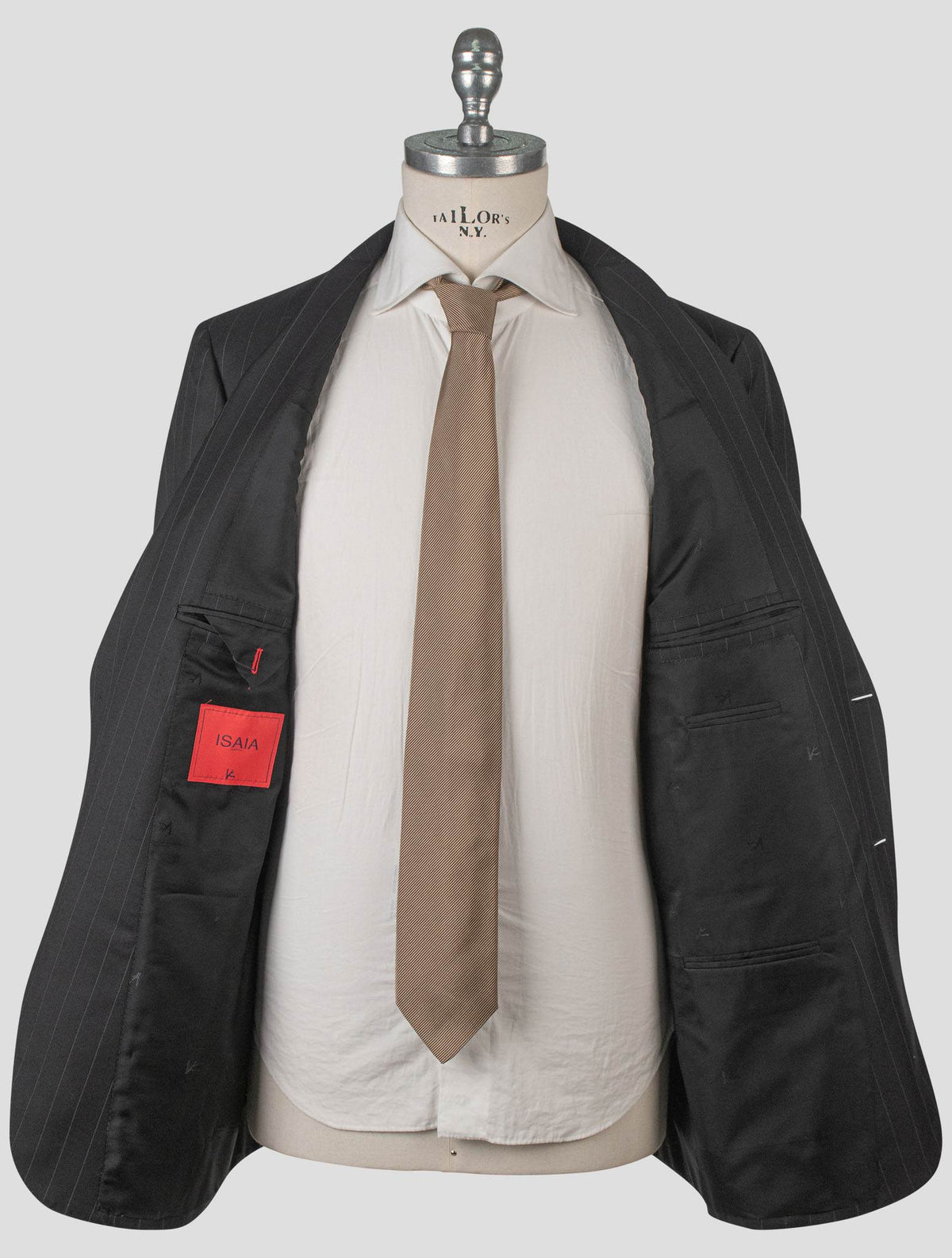 Isaia Dark Gray Wool Suit