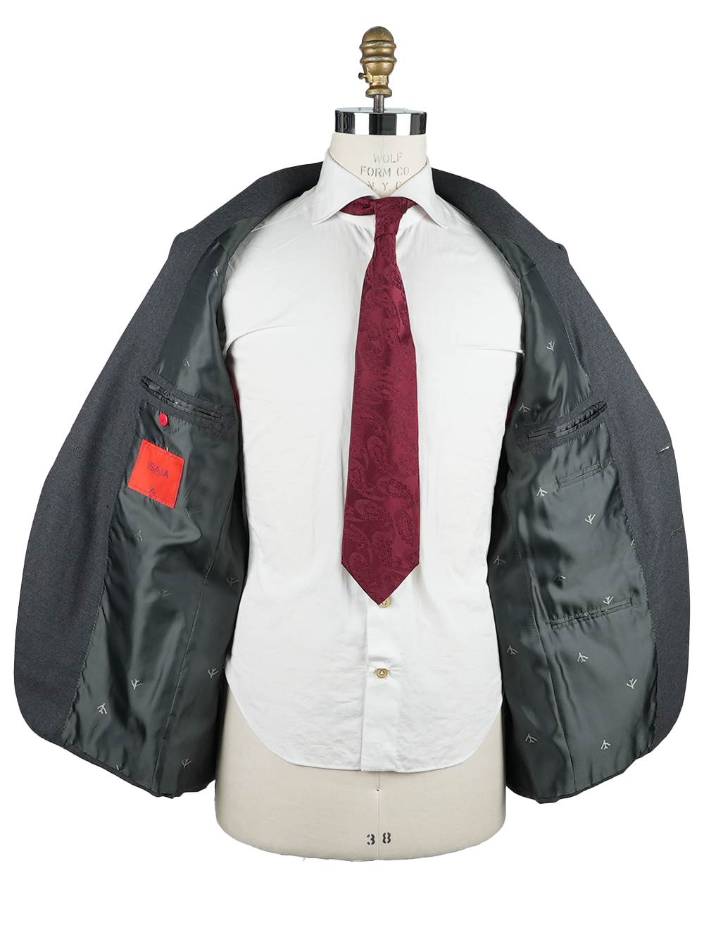 Isaia Gray Wool Silk Suit