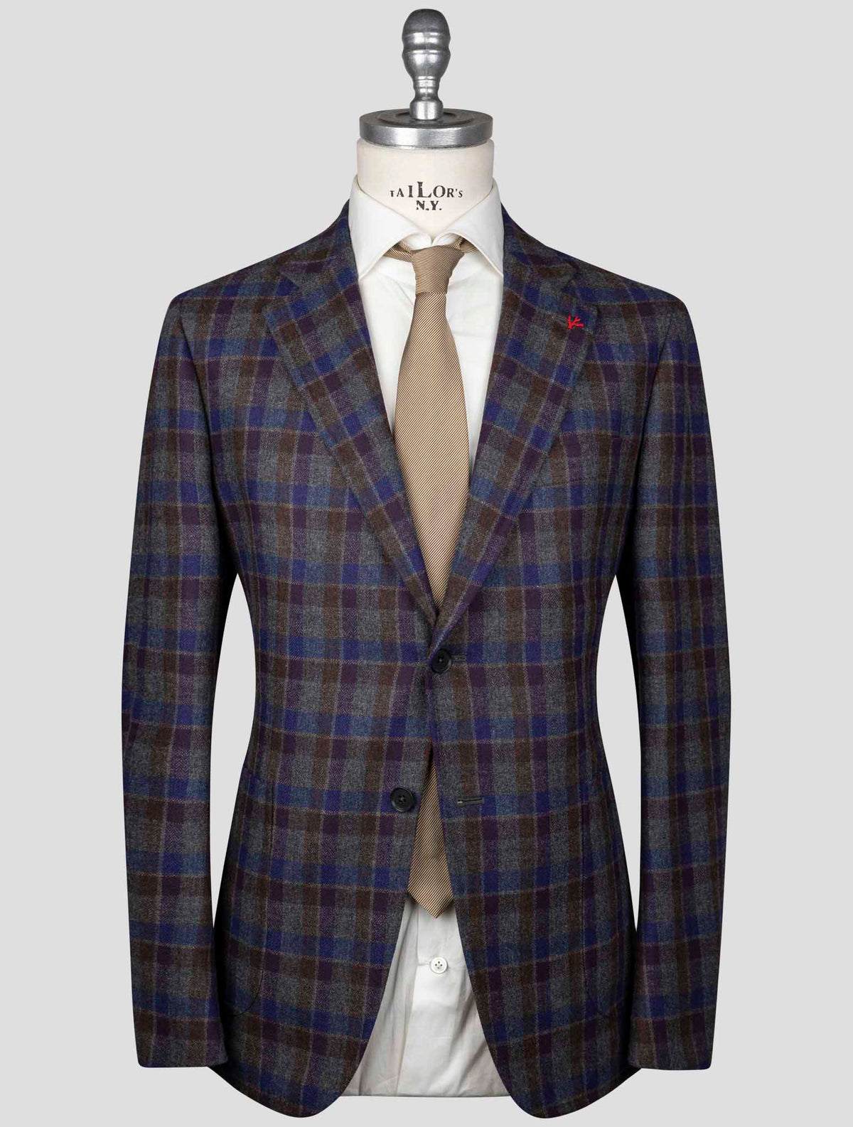 Isaia Multicolor Wool Cashmere Blazer