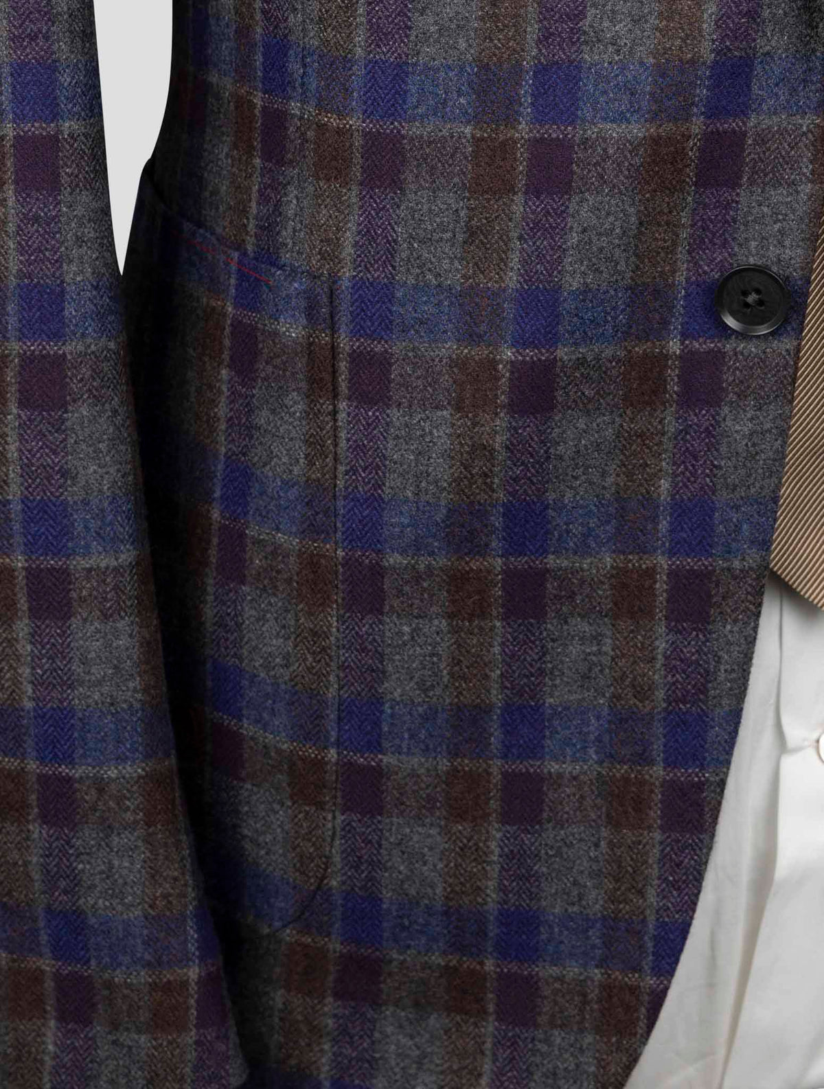 Isaia Multicolor Wool Cashmere Blazer