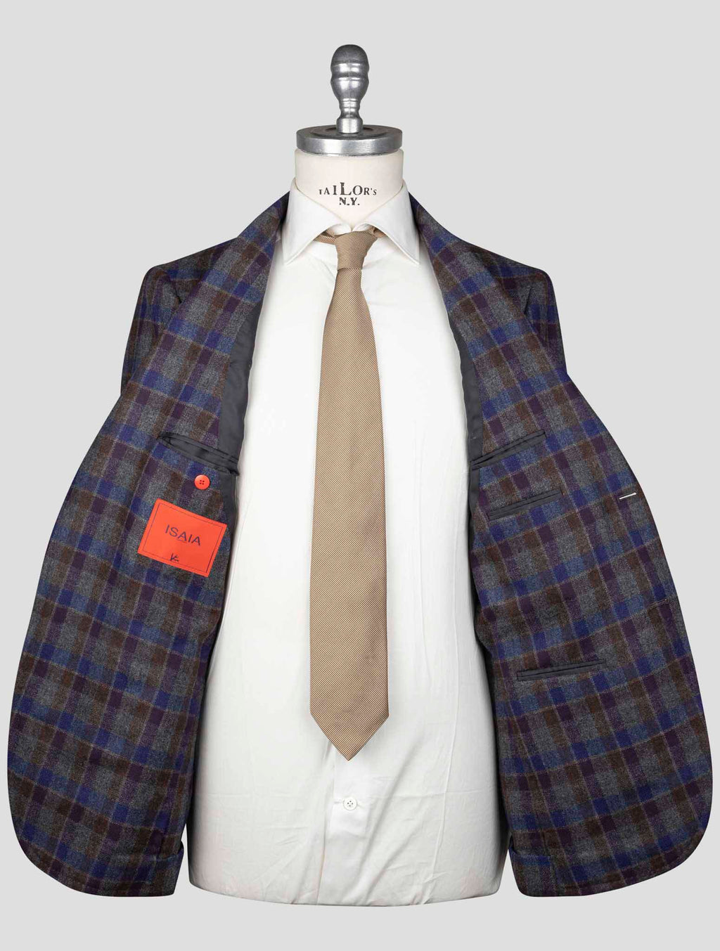 Isaia Multicolor Wool Cashmere Blazer