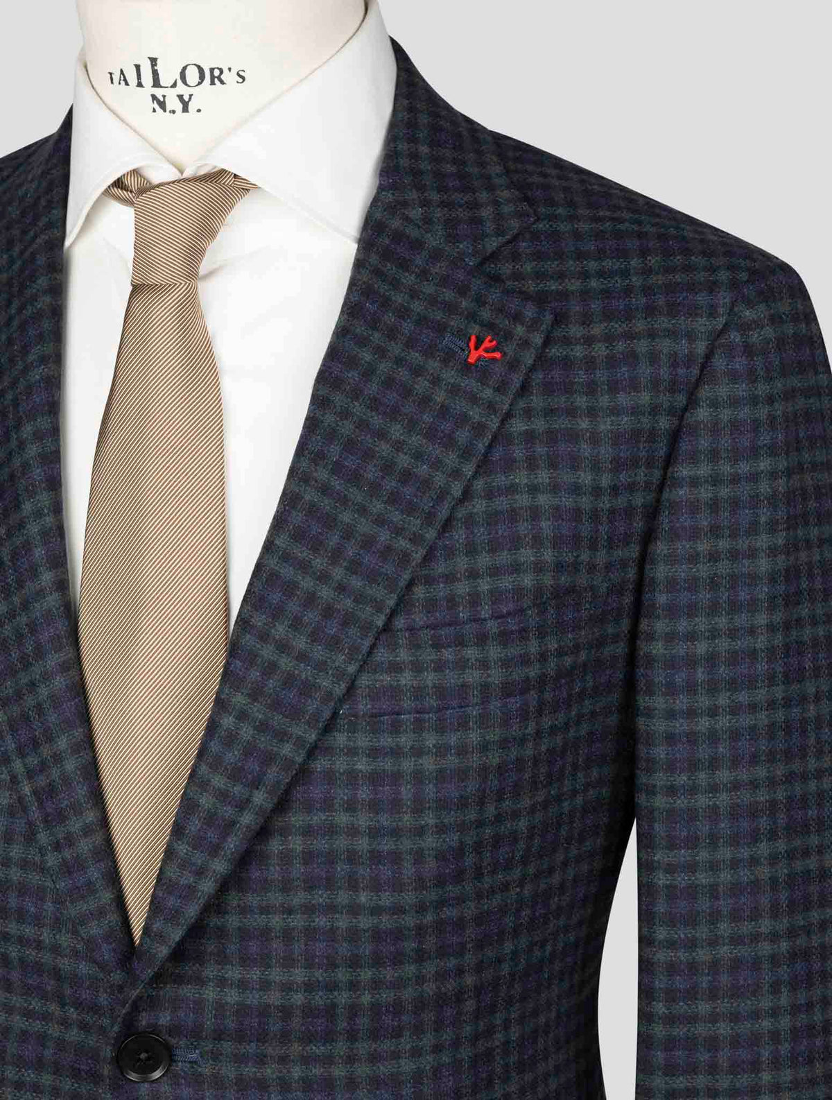 Isaia Multicolor Wool Cashmere Blazer