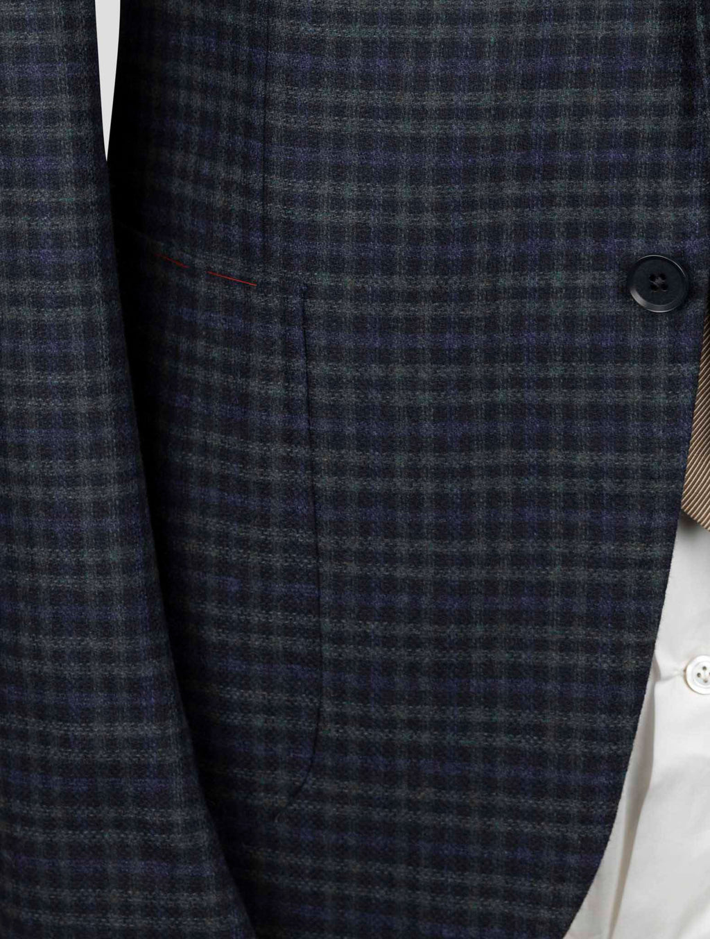Isaia Multicolor Wool Cashmere Blazer