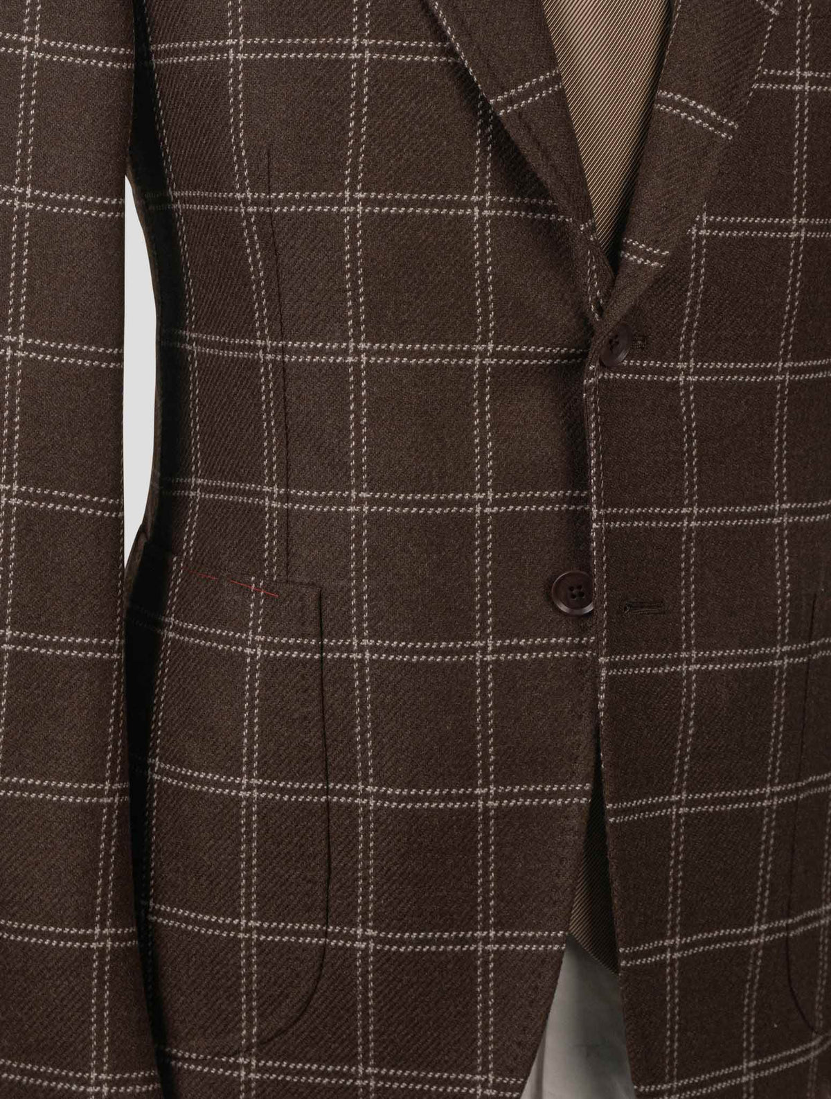 Isaia Brown Wool Blazer