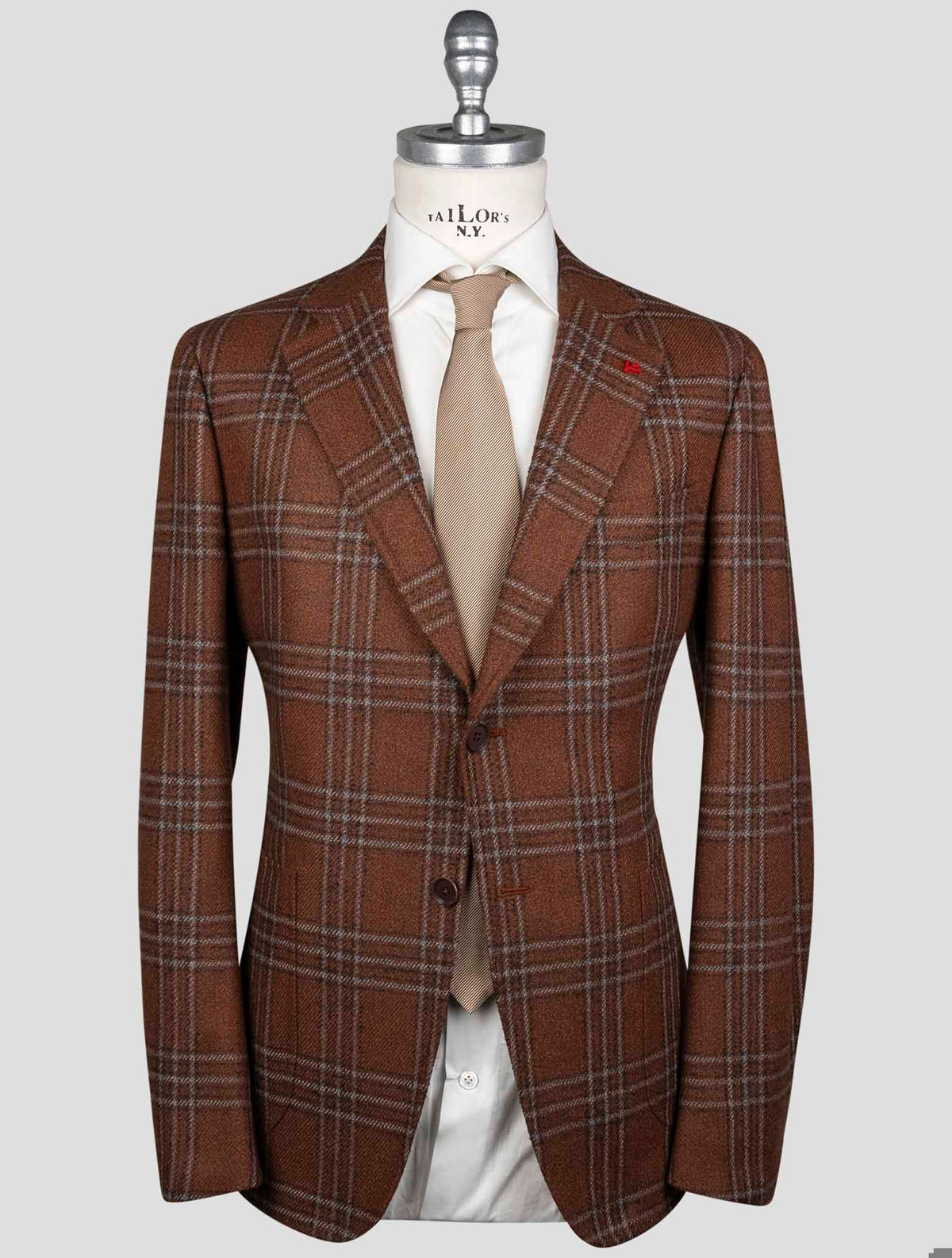 Isaia Isaia Brown Wool Silk Blazer Brown 000