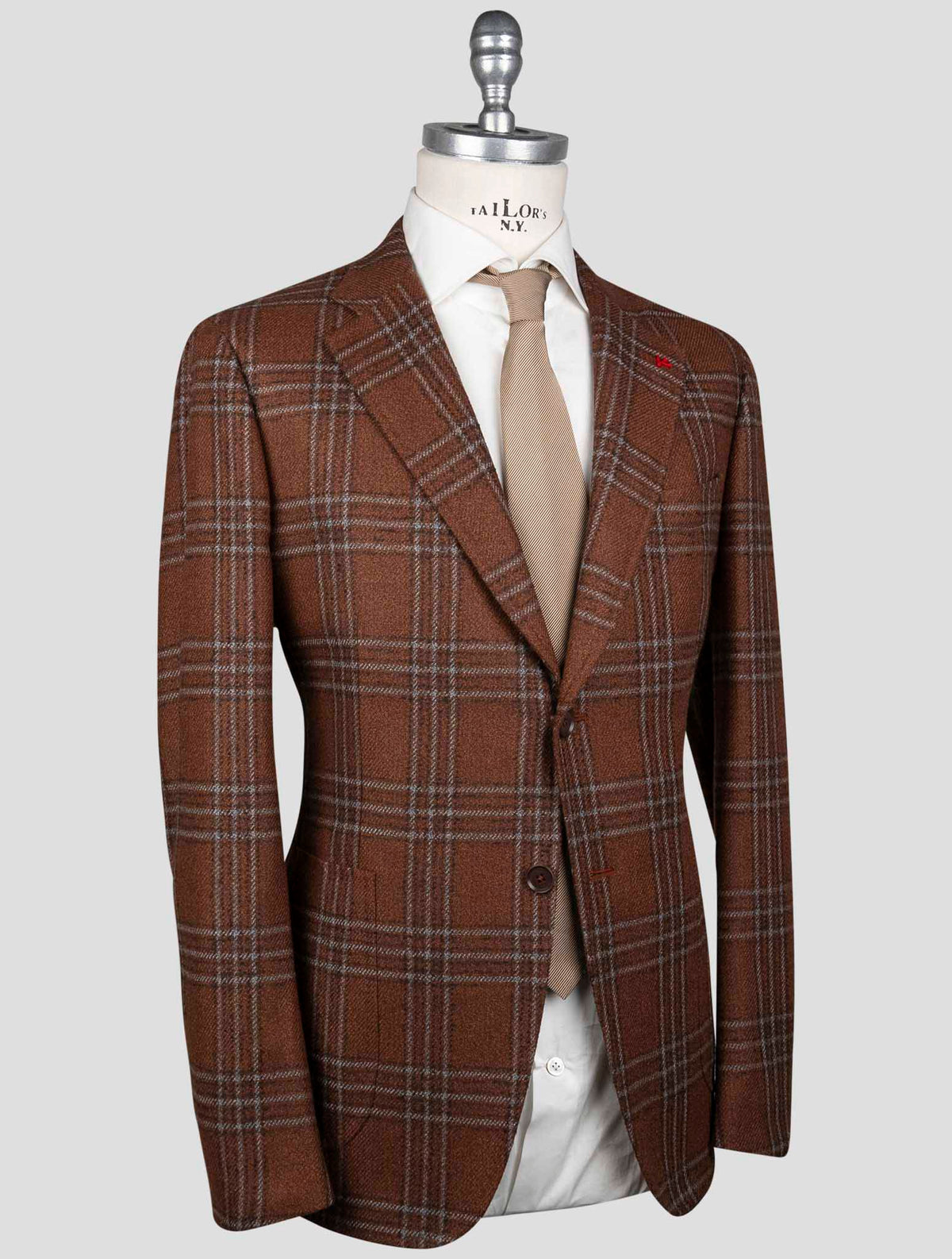 Isaia Isaia Brown Wool Silk Blazer Brown 001