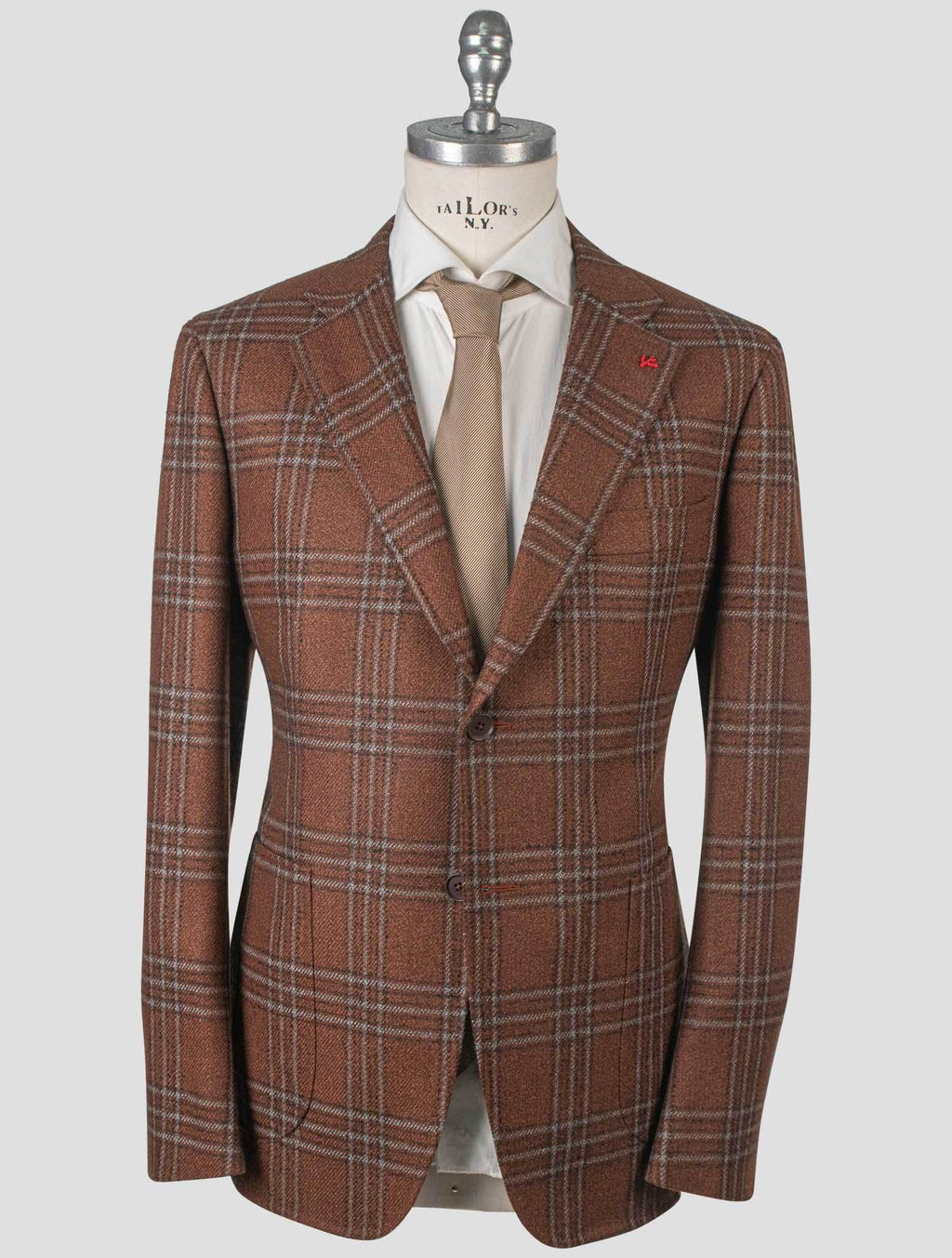 Isaia Isaia Brown Wool Silk Blazer Brown 000