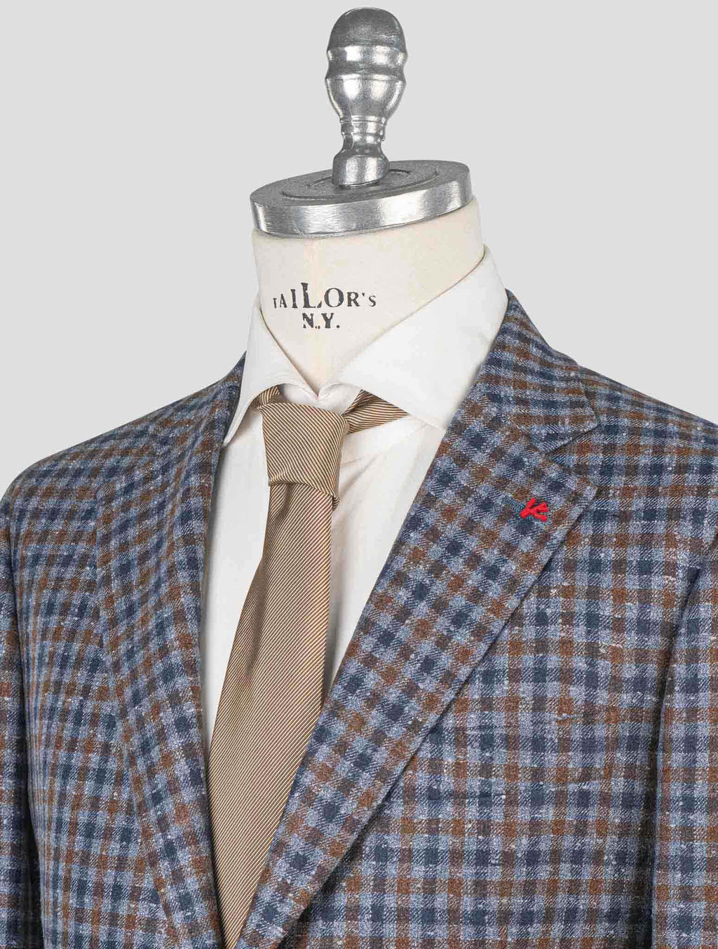 Isaia Multicolor Wool Silk Pa Linen Blazer