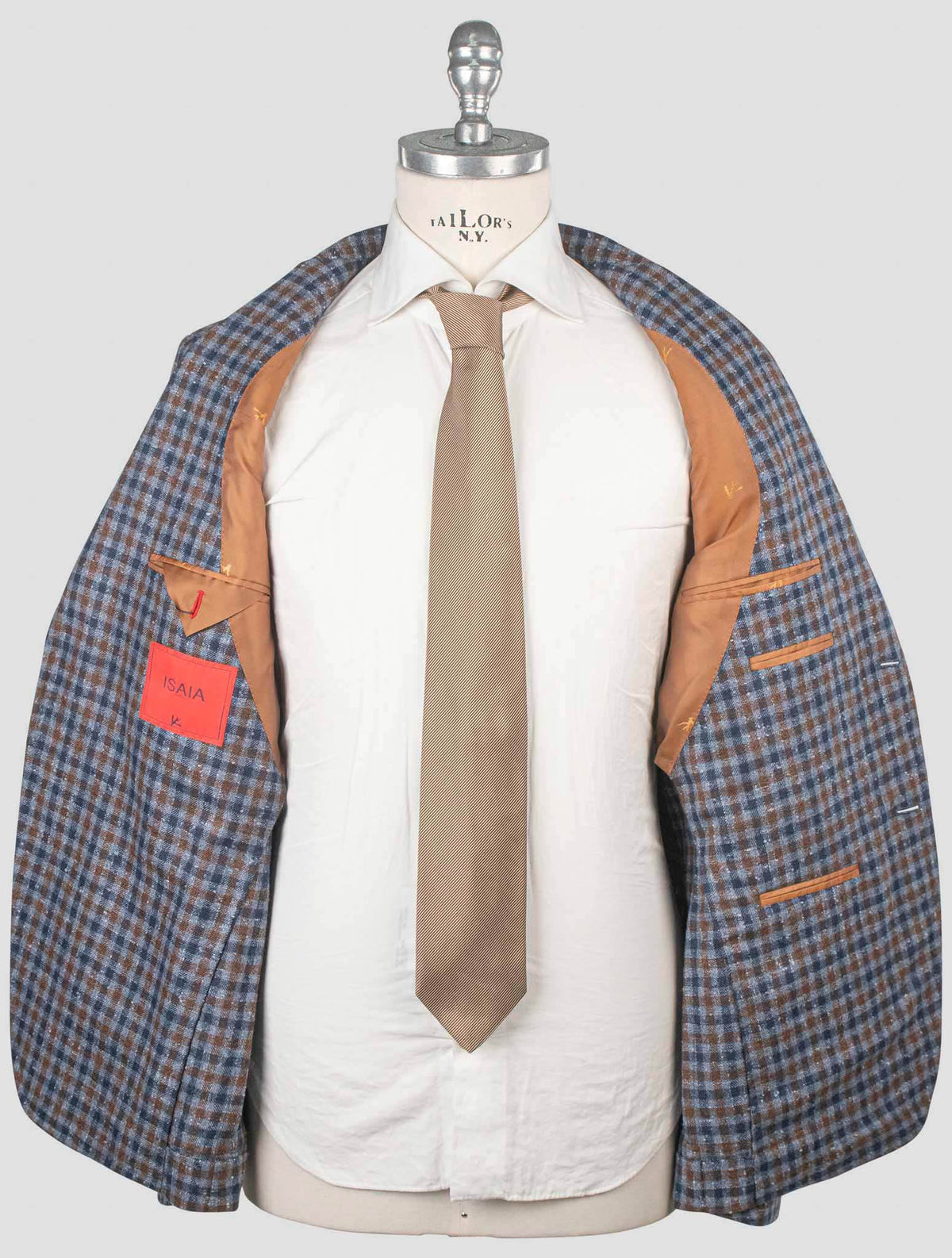 Isaia Multicolor Wool Silk Pa Linen Blazer