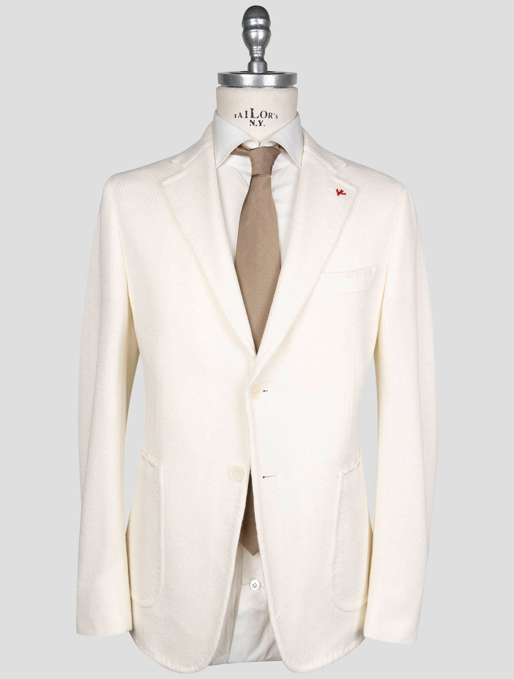 Isaia White Wool Cotton Blazer