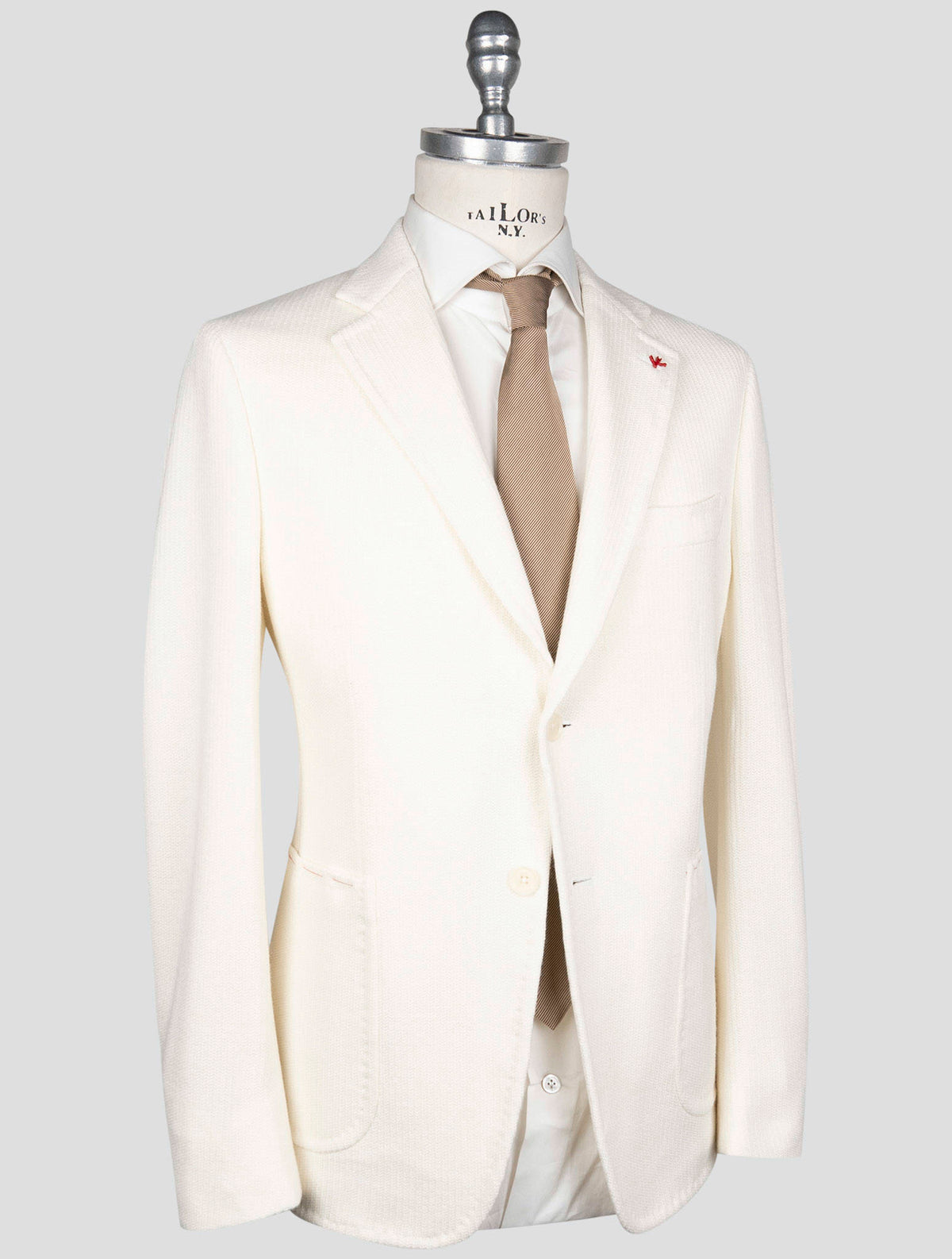 Isaia Isaia White Wool Cotton Blazer White 001