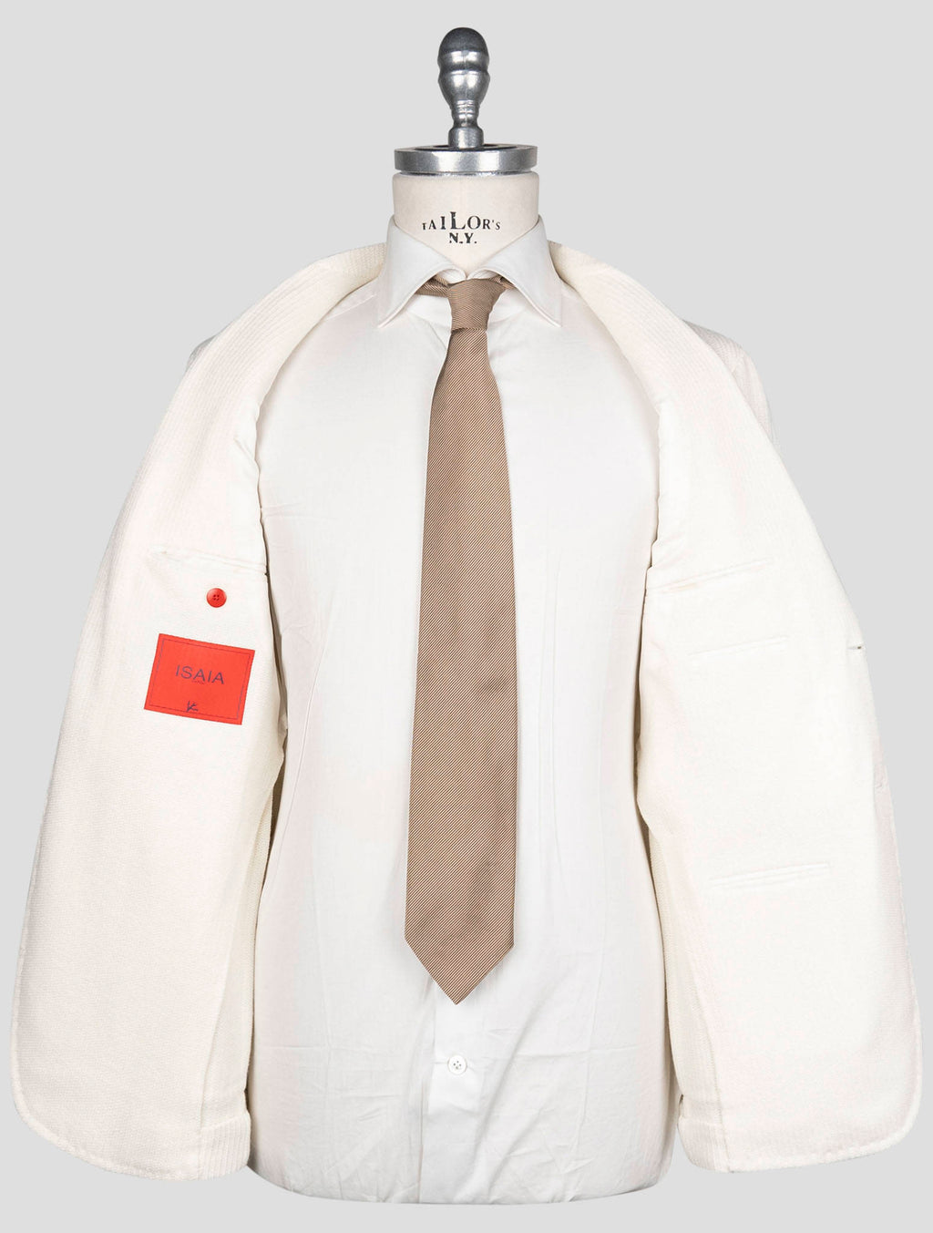 Isaia White Wool Cotton Blazer