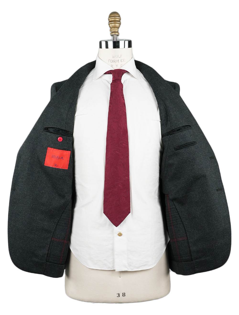 Isaia Gray Wool Cashmere Blazer