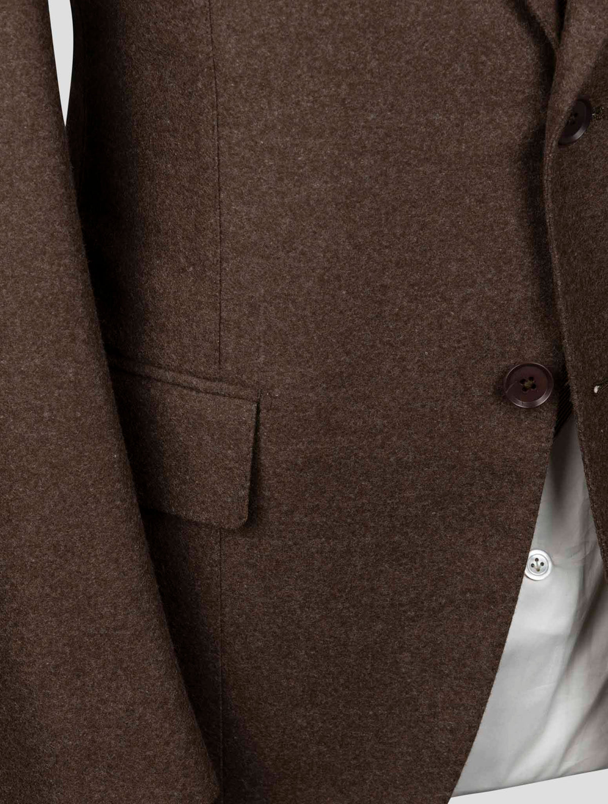 Isaia Brown Wool Blazer