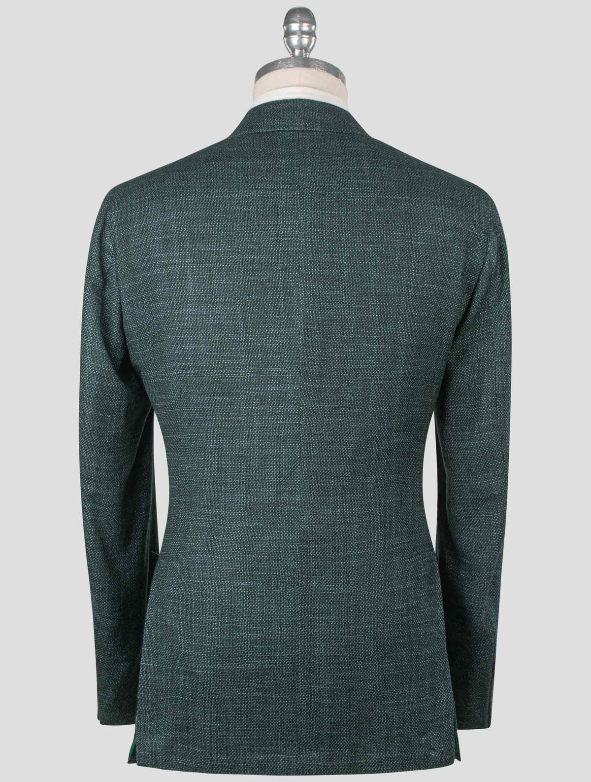Isaia Green Silk Wool Cashmere Cotton Blazer